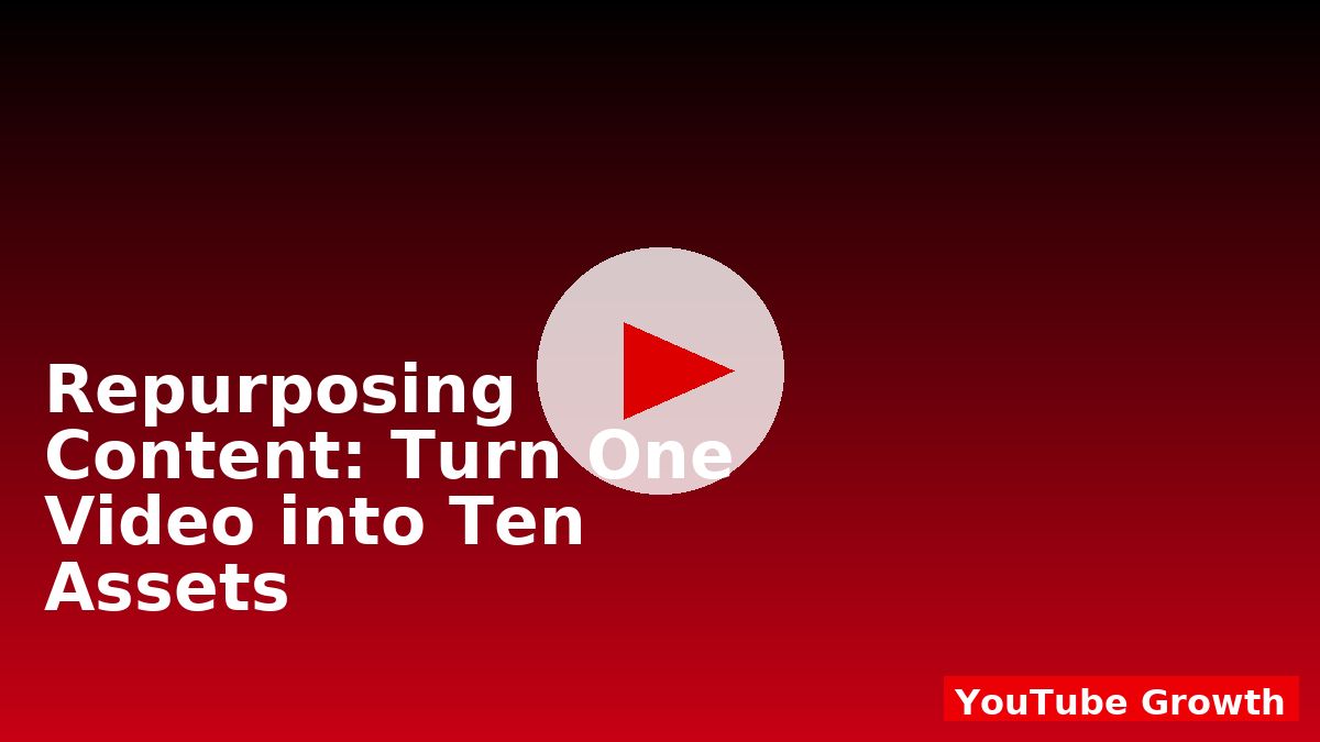 Repurposing Content: Turn One Video into Ten Assets